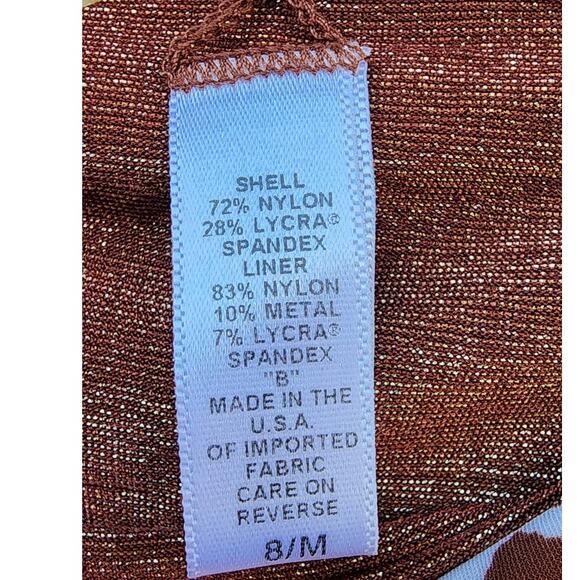 Vitamin A Animal Metallic Cheeky Cinched Side Tie High Leg Bikini Bottom 8 NEW - Picture 4 of 8